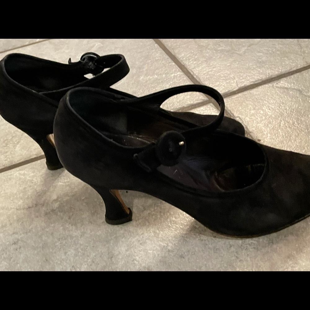 Vintage PETRA Italian Black Leather Shoes Size 8